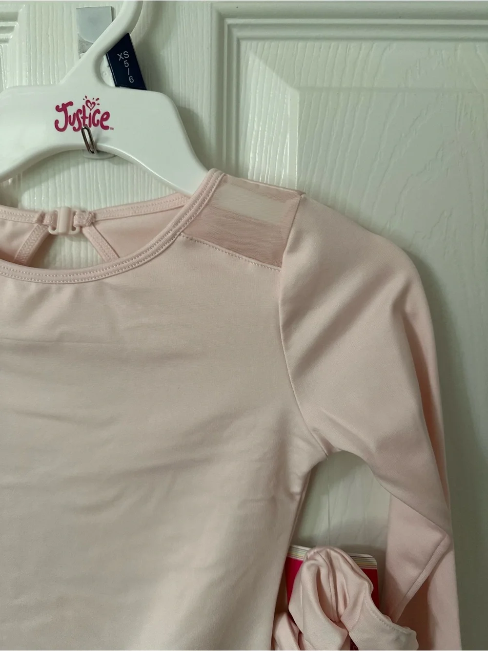 Justice Long Sleeve Gymnastics And Dance Leotard For Girls With Mesh Inserts